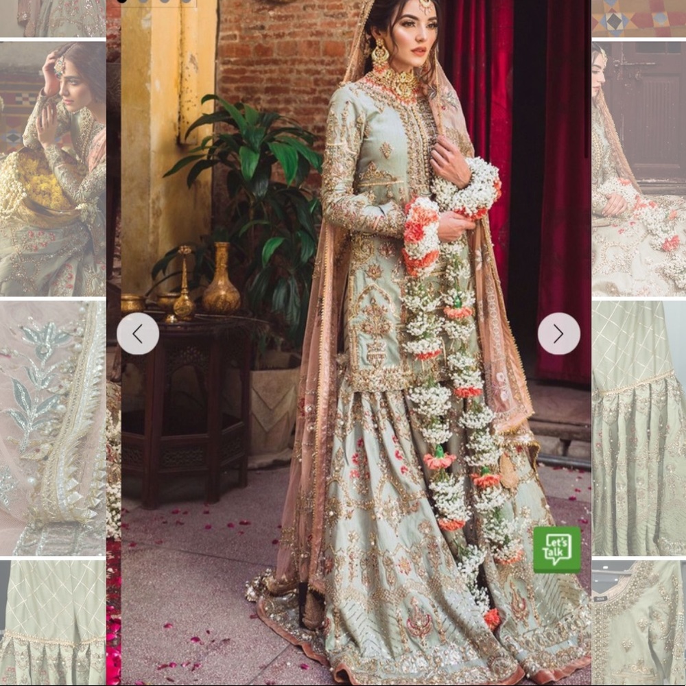 Original Mohsin Naveed Ranjha Zamrud Bridal Gharara